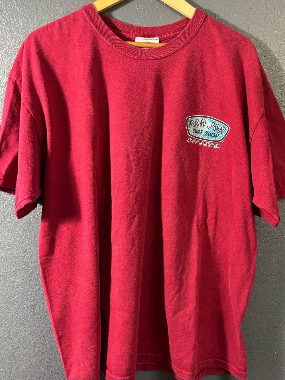 Ron Jon Men's Short Sleeve Red Tee